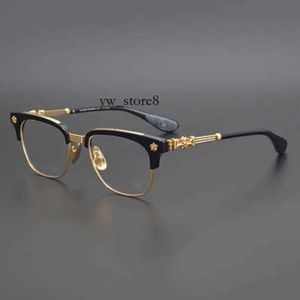 Moda cross güneş gözlükleri çerçeveler tasarımcı kalp adamları gözlük saf titanyum altın gözlükler plaka miyopi kromları kadın marka kromları kadınların güneş gözlükleri 6714