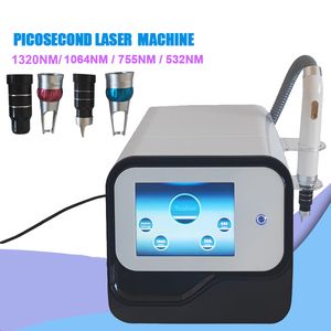 Kırışıklık Çıkarma Dövme Pigment Gözü Noktaları Çıkarma cihazı Picosanond Machine 4 Dalga boyu q Switch ND YAG Lazer Pigmentasyon Tedavisi Salon Ev Kullanımı