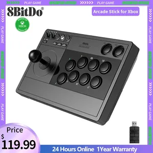 Oyun Denetleyicileri 8bitdo Arcade Stick Serisi X/S One ve Win10 Kablosuz/Kablolu Dövüş Standart CTIA Konnektörünü kullanabilir