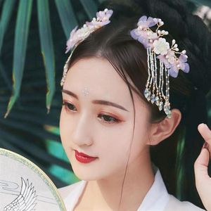 Çin Antik Kelebek Saç Çiçek Aksesuarları Çiçek Saç Klip Dekorasyonu Prenses Cosplay Ürünleri Kids2968
