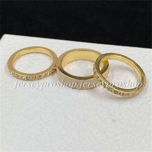 3pcs/Set Moda Kadın Yüzük Bant Yüzüğü Kadınlar için Hediye Kutusu