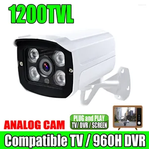 Metal 1200TVL Güvenlik CCTV Kamera HD Uyumlu TV Su Geçirmez IP66 Dış Mekan IR-CUT 4LED DİZİ 35M GECE Vizyon Ev için Yükseltme