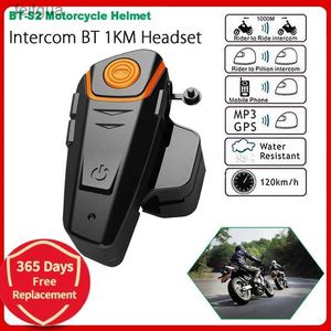 Walkie Talkie BT-S2 Pro Motorcycle Bluetooth uyumlu kask kulaklık interkom Kablosuz Su Geçirmez FM Radyo YQ240130