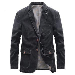 Men Casual Coat Plus Size 4XL Spring Slim Fit Blazer Jacket Leisure Mens Brand Denim Suit Outerwear Jean MY253 240124