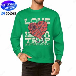 Tasarımcı Erkek Hoodies Sweatshirts Özel Desenli Pamuklu Sıcak Boyalı Çok Renkli Kapüşonlu Erkekler Giyim Giyim Büyük Boyu S-5XL Siyah Orta Yeşil 24 Renk