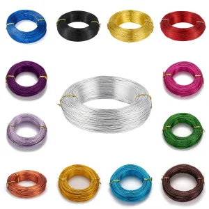 Components Aluminum Wire for Jewelry Design Making DIY Necklace Bracelet 0.8mm 1mm 1.5mm 2mm 3mm soft Beading Bonsai Color Craft Bezel Wire