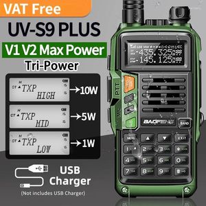 Walkie Talkie Baofeneng UV-S9 PLUS V2 10W Yüksek Güçlü VHF/UHF Uzun Menzilli Twowd Radio CB HAM Taşınabilir UV-5R Av için