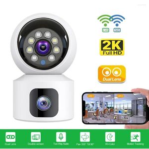 2.4G/5G Mini Wifi Kamera Kablosuz Kapalı Çift Lens Ekran Evi Kamera Audio Akıllı Ev Gözetim CCTV V380 Pro Uygulama