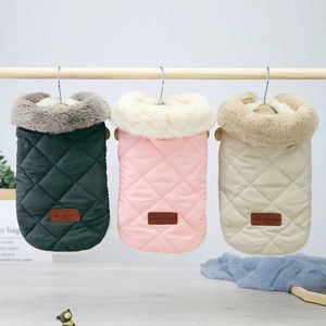 Dog Apparel Winter Pet Jacket Clothes Super Warm Small Dogs Clothing With Fur Collar Cotton Pet Outfits French Bulldog Coat Vest Chihuahua