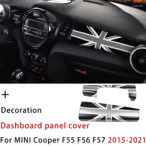 İç Aksesuarlar Union Jack Araba Araba Gösterge Tablosu Trim Panel Kapak Çıkartma Mini Cooper Bir S JCW F55 F56 F57 Otomobil Styling Aksesuar