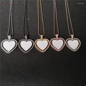 Ожерелья с подвесками, сублимационные пустые подвески в форме сердца с цепочкой из бисера, расходные материалы для трансферной печати, 15 шт., лот 193M