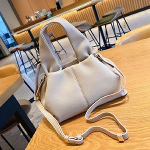 French Hobo Womens Lunch Box Handbag Versatile Elegant PU Shoulder Bag Street Commuting Party Fashion Solid Ladies Hand Bags 240126