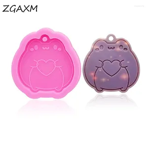 Pişirme Kalıpları LM 548 UV Polimer Kil Epoksi Reçine Belly Shaker Kalıp Kawaii Sakenmold Frog Parlak Küpe Anahtarlık Silikon