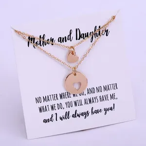 Ожерелья с подвесками для матери и дочери, сердце, любовь, пара, мама, подарок на день рождения, сестре, ювелирные изделия для друзей - набор