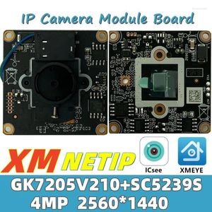 Мини-объектив 3,7 мм GK7205V210 SC5239S 4MP плата модуля IP-камеры 2560 1440 IRcut ONVIF с низкой освещенностью, радиатор обнаружения лица P2P
