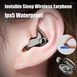 Мини-невидимые беспроводные наушники для сна, Bluetooth 5,3, скрытые наушники IPX5, водонепроницаемые наушники с шумоподавлением и сенсорным управлением X55