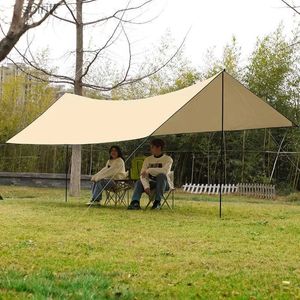 Sombra de acampamento ao ar livre lona impermeável guarda-sol dossel toldo turístico telhado superior tenda lona para pesca caminhadas praia acampamento sol abrigo yq240131