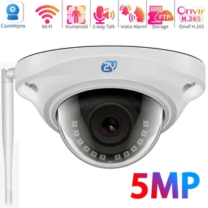 Wifi Dome IP Camera Vandalproof Humanoid Detection CCTV Onvif SD Card H.265 Audio Video Surveillance Cameras Camhipro