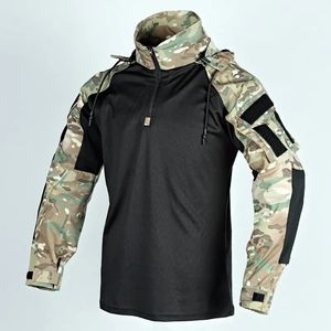 Çok Follu Askeri Savaş T-Shirt ABD Ordusu CP Kamuflaj Erkek Taktik Gömlek Airsoft Paintball Kamp Avcılık Giysileri 240131