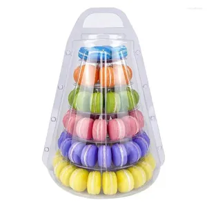 Bakeware Tools 4/6 Tiers Macaron Tower Raf Cupcake Ekran Macaroon Kek Stand Doğum Günü Partisi Düğün Dekorasyonu