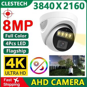 Full Color 8MP Sicurezza Cctv AHD Dome Camera 5MP Visione notturna Luminoso 4Led 4in1 Segnale Sfera interna Soffitto per la casa