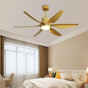 Tavan Fanları 66 inç Modern Led Altın Işıklar büyük miktarda rüzgar oturma odası DC Fan lambası Uzaktan Kontrol 228p