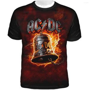 Erkekler için Erkek Tişörtleri Gömlek AC DC 3D Baskı Pop Rock Street Giyin Günlük Yaz Modası O Boyun Kısa Kollu UNISEX