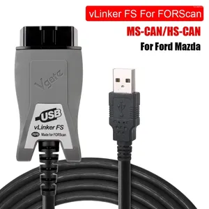 FORD FORSCAN MAZDA VLINKER FS USB ELM327 ELM 327 OBD 2 OBDII HS/MS-CAN Arayüz Araçları