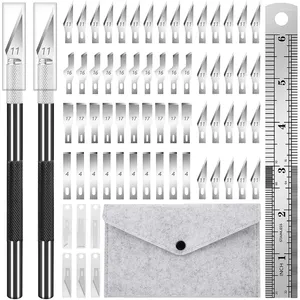 Pcs Exacto Faca Precisão Artesanato Conjunto de hobby exigente com régua de lâminas para escultura de arte DIY