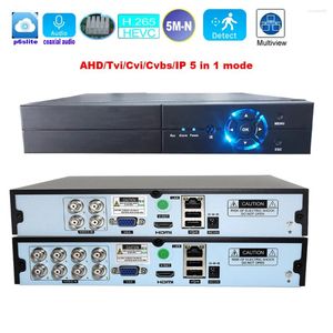 Video kaydedici 8 kanal 4ch 8ch 5MP-N 1080P DVR koaksiyel ses P2P Hybrid 5 AHD TVI CVI CVBS IP Güvenlik Kamerası için 1 H.265