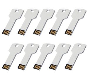 10 шт. в партии USB-накопители 4 ГБ с металлическим ключом в форме USB-накопителей для хранения компьютерных данных1060020