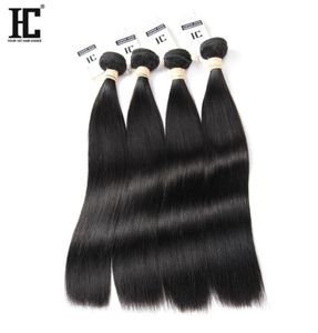 7a não processado 4 pacotes de cabelo virgem brasileiro em linha reta 100 trama de cabelo humano hc produtos de cabelo cabelo brasileiro tecer bundles3813984