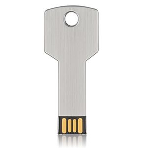 Taşınabilir gümüş metal anahtar 32GB USB 20 Flash Sürücüler 32GB Flash Pen Drive Başparmak Depolama PC Dizüstü MacBook T8075552 için Yeterli Bellek Çubuğu
