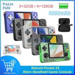 Портативная игровая консоль Retroid Pocket 2S с сенсорным экраном 3,5 дюйма, портативная игровая консоль Android 11 RP2S, ретро-видеоплеер в подарок