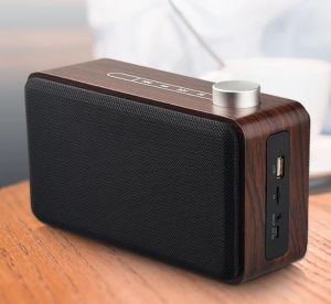 Hoparlörler Kablosuz Bluetooth Hoparlör 10W Taşınabilir Ahşap Dokunmatik Kontrol Desteği TF FM Radyo Eller Ücretsiz Telefon için USB Ücretini Arayın PC Tablet