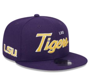 2024 Tüm Team Fan's USA Kolej Beyzbol Ayarlanabilir Alabama Crimson LSU Tigers Şapka Tarla Karışımı Sipariş Boyutu Kapalı Düz ​​Fatura Baskı Snapback Caps Bone Chapeau A0