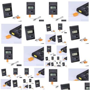Sıcaklık Aletleri Toptan Dijital LCD K Tip Termometre Tek Giriş Pro Termokupl Prob Dedektör Sensörü Okuyucu Ölçer TM DHMR5
