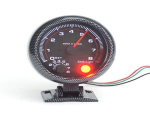 Universal 12V Universal Car veículo 375039039 Tacômetro Tacho Gauge W Shift Light 08000RPM6449327