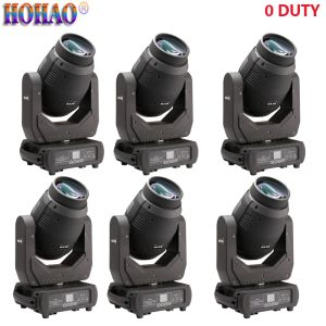 HOHAO освещение Led 250w Super Beam Moving Head 6X 0 Duty Night Club Dj Disco Stage Light Up 28600LUX 5M 16/18Dmx CH Focus Spotlight