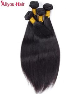 Удивительные красивые бразильские перуанские малазийские индийские прямые человеческие волосы плетения пучков 100gpc цельные дешевые наращивание волос902147243996