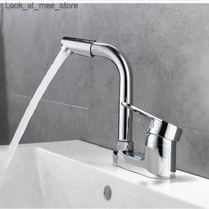 Banyo Lavabo muslukları yeni tip banyo musluk washbasin musluk çift delik üç delik üç delikli döner soğuk ve sıcak banyo lavabo musluğu Q240301