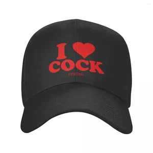 Береты I Love Cock... Боевая кепка из полиэстера, модная, практичная, спортивная, хороший подарок