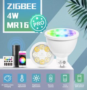 GLEDOPTO SMART ZIGBEE 30 4W RGBCCT MR16 Spotlight Pro Bulb Alexa Echo Plus Appvoicerf Control5787819