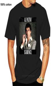 MEN039S Tshirts Yetişkin Beyaz Mafya Film Scarface Al Pacino Çerçeveli Po Face Tshirt tee 2xl 3xl gömlek4689849