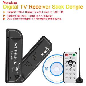 USB2.0 DAB FM Radyo DVBT RTL2832U R820T2 RTL SDR TV Stick Dongle Digital USB TV HDTV Tuner Alıcı Ir Anten ile Uzaktan
