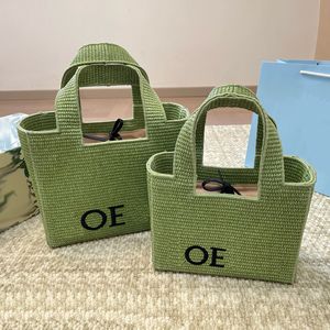 Loes Designer-Einkaufstasche für Damen, Stroh, Einkaufskorb, Einkaufstaschen, Damen-Luxus-Handtasche, Outdoor, lässig, Sunshine Shopper, mittelgroße Tragetaschen