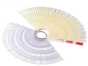 Bambu 50 PCS Tırnak cilası renkli plaka plastik fan şeklindeki diy jel tırnaklar renk kartı manikür araçları tırnak sanat ipuçları ekipman1595668