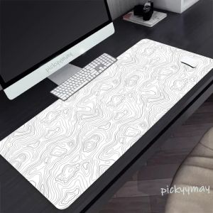 Fareler Siyah ve Beyaz Büyük Fare Pad 100x50cm Bilgisayar Mousepad Şirket Oyun Mausepad Klavye Mat Ofis Masası Paspaslar Özet Sanat