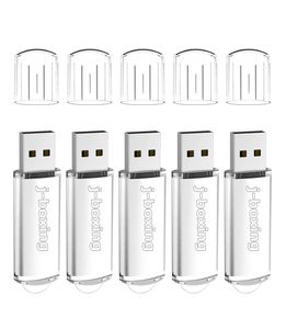 Gümüş 5pcslot dikdörtgen usb flash sürücüler flaş kalem sürücü yüksek hızlı bellek çubuk depolama 1g 2g 4G 8G 16G 32G 64G PC dizüstü bilgisayar için T6218547