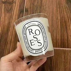 Ароматическая свеча с благовониями и дезодорантами Santal Roses 190 г Bougie Parfumee Netwt 6,5 унций дизайнерских брендовых свечей оптом 240302